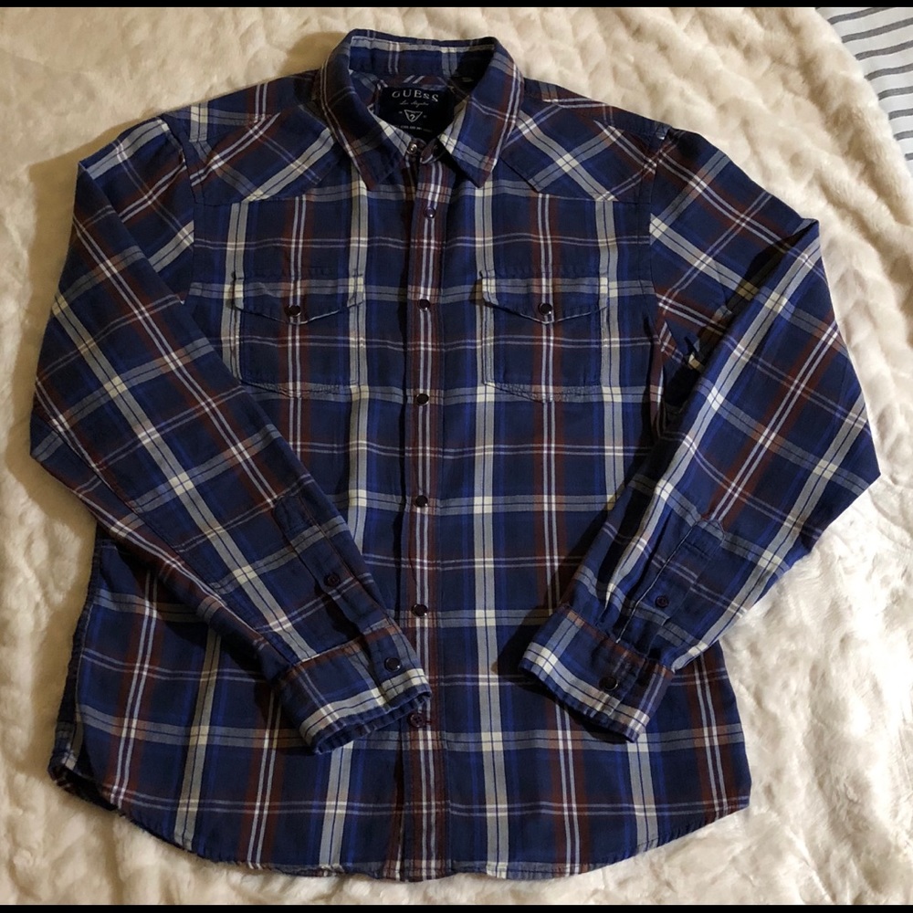 Guess Men’s Button Up L/S Shirt